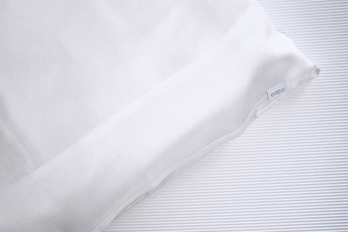 White Silk Satin Pillowcase from Māsa Organic