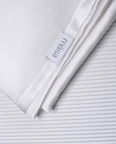 White Silk Satin Pillowcase set via Māsa Organic