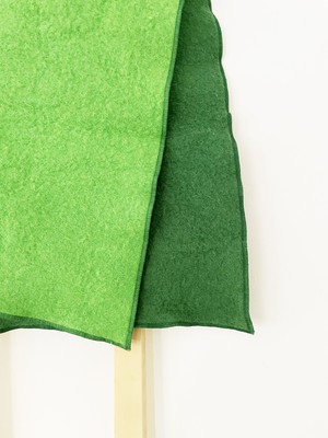 Juicy Green Upcycled Wool Shawl from Masha Maria