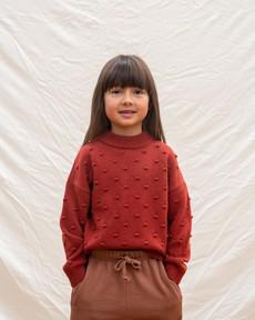 Juna Sweater Kids oxide red from Matona