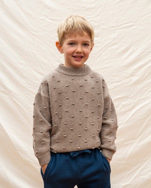 Bobble Sweater Kids taupe from Matona