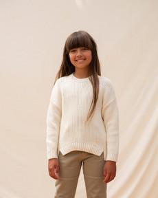 Regular Cotton Sweater Kids ecru via Matona