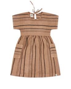Oversized Dress tan/striped via Matona