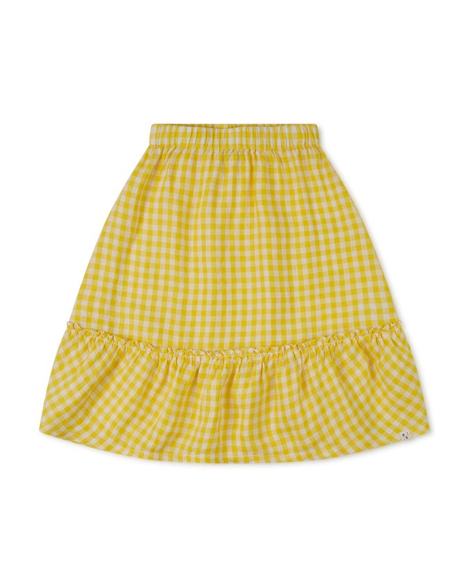 Ruffled Skirt yellow gingham from Matona
