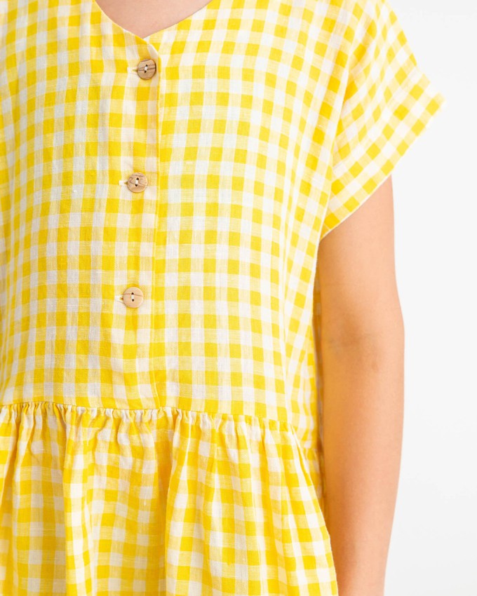 Simple Dress yellow gingham from Matona