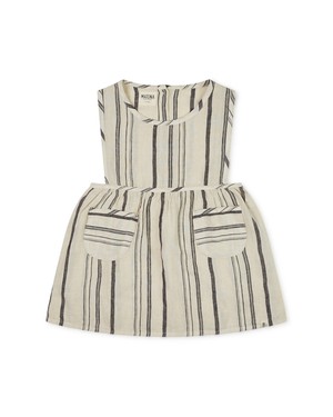 Pinafore Dress beige/striped from Matona