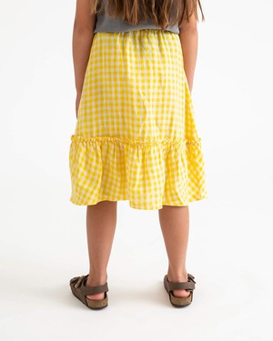 Ruffled Skirt yellow gingham from Matona