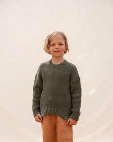Regular Cotton Sweater Kids juniper via Matona