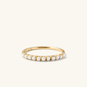 Pearl Half Eternity Ring from Mejuri