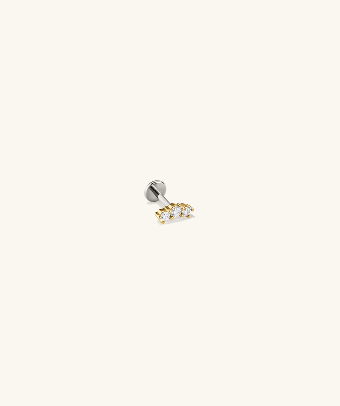 Diamond Curve Bar Stud from Mejuri