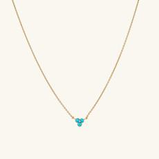 Turquoise Lotus Necklace via Mejuri