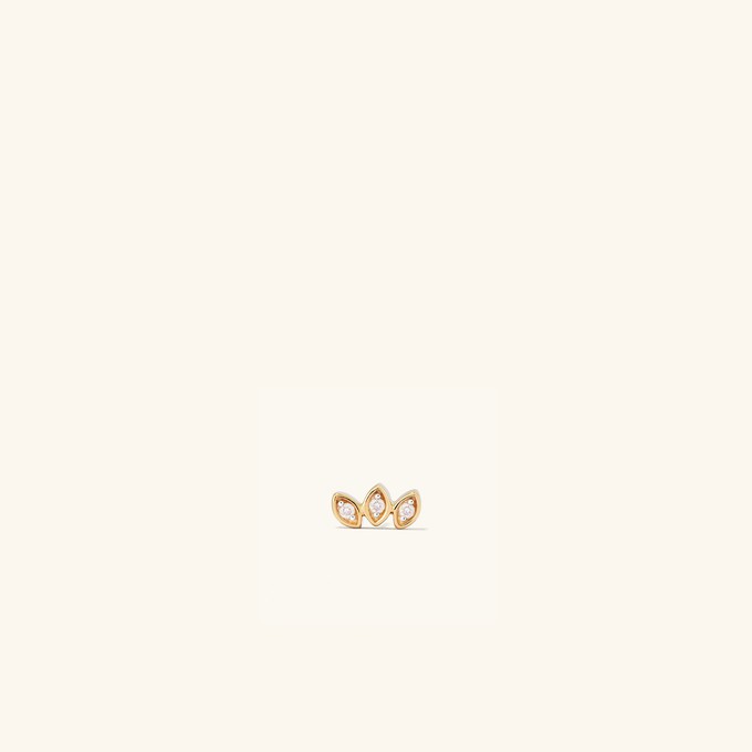 Piercing Studio - Marquise Diamond Bar Flat Back Stud from Mejuri