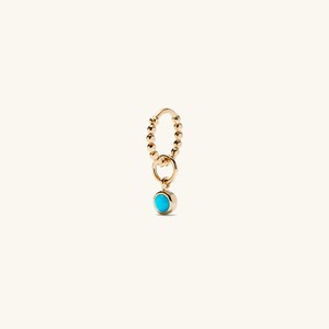Single Turquoise Drop Hoop Charm from Mejuri
