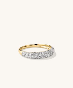 PavÃ© Diamond Thin DÃ´me Ring from Mejuri