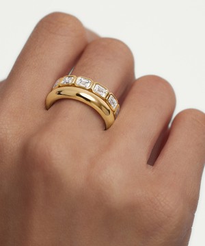 Lab Grown Diamond Emerald Cut Bezel Eternity Band from Mejuri