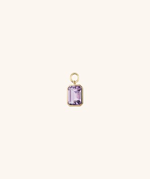 Big Emerald Cut Gemstone Hoop Charm from Mejuri