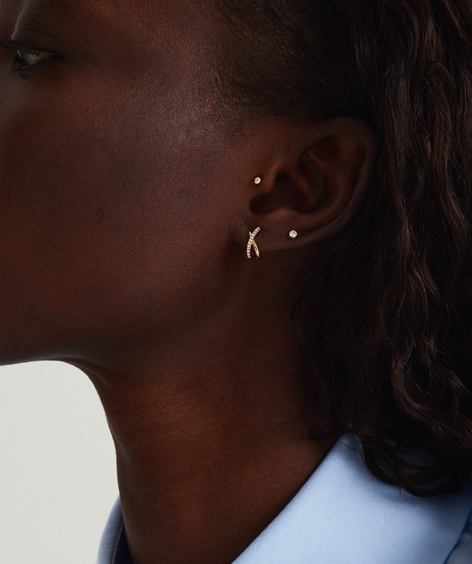 PavÃ© Diamond X Studs from Mejuri