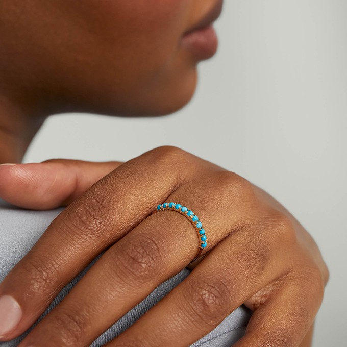Turquoise Half Eternity Ring from Mejuri