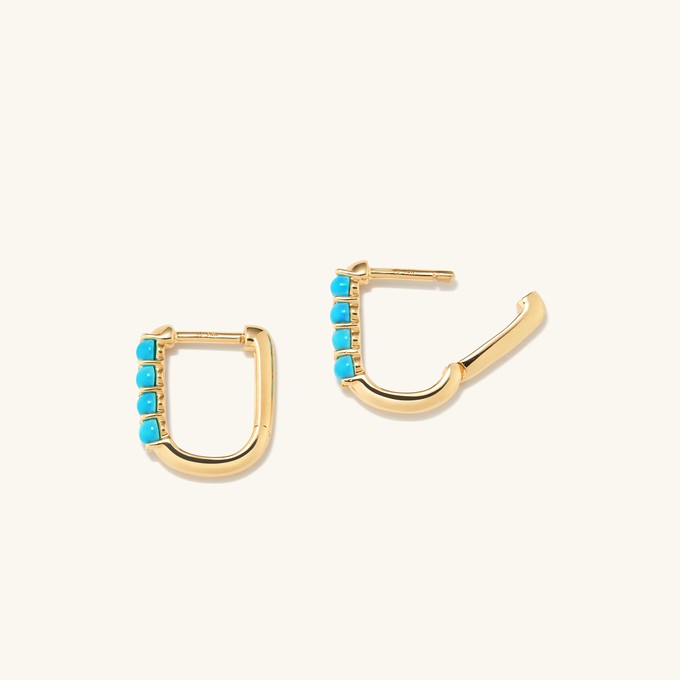 Turquoise U Hoops from Mejuri