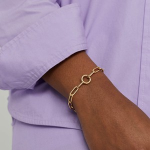 Paperclip Chain Charm Bracelet from Mejuri