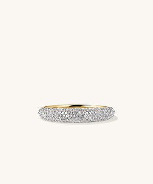 PavÃ© Diamond Thin DÃ´me Ring from Mejuri