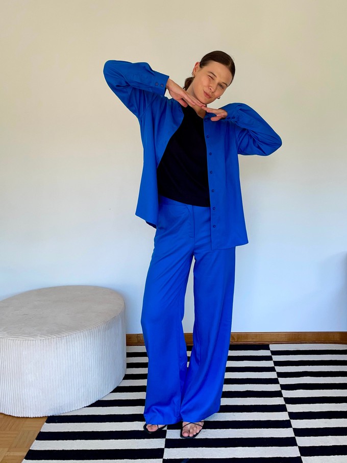 Pixie blouse Bright blue from Mon Col Anvers