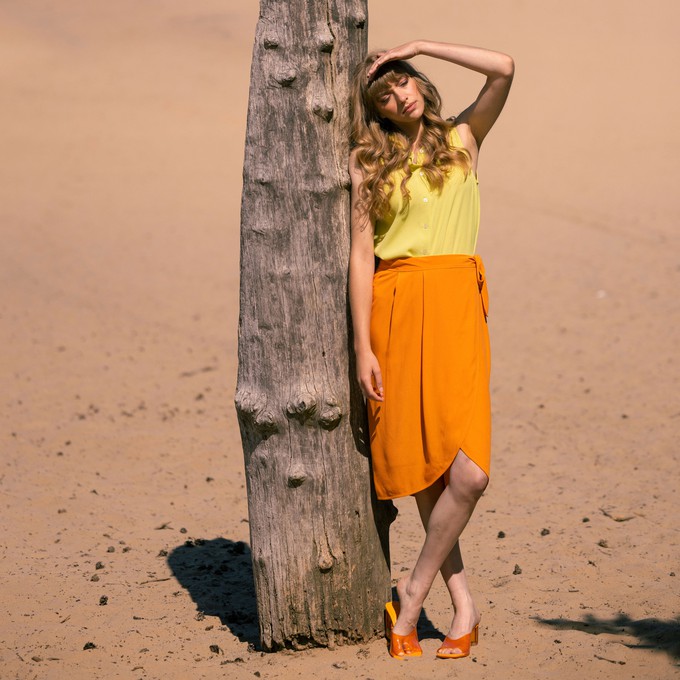 Wrap skirt Orange from Mon Col Anvers