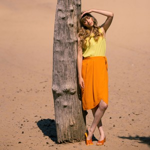 Wrap skirt Orange from Mon Col Anvers