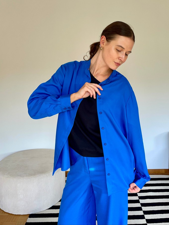 Pixie blouse Bright blue from Mon Col Anvers
