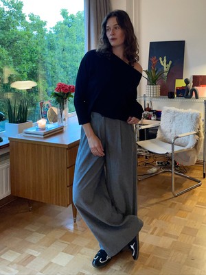 Clio pants Twill grey from Mon Col Anvers