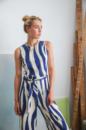 Rosas jumpsuit Blue zebra from Mon Col Anvers