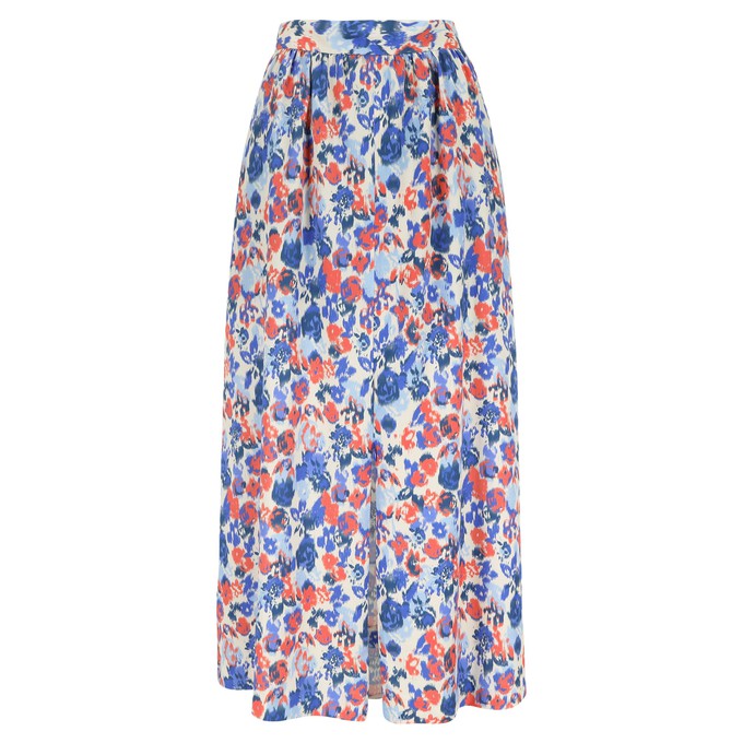 Zip skirt Color print lyocell from Mon Col Anvers