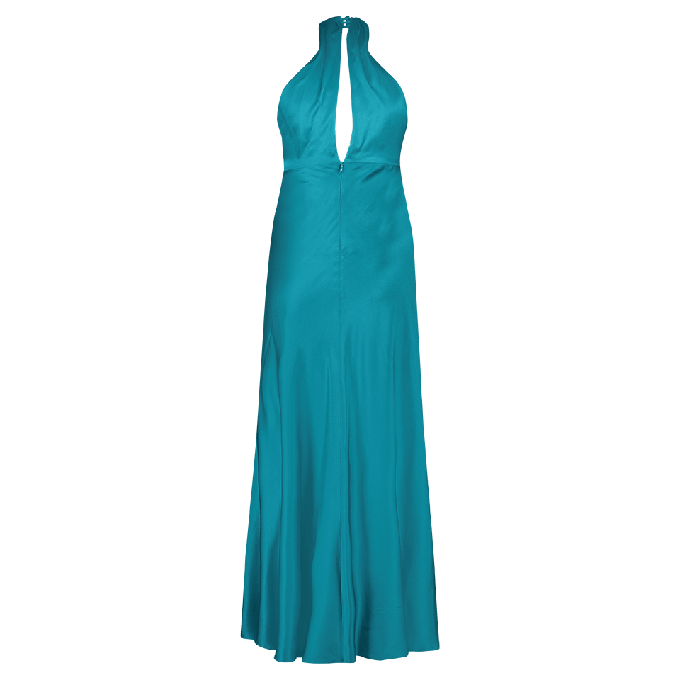 TEAL SILK DRESS from MONIQUE SINGH