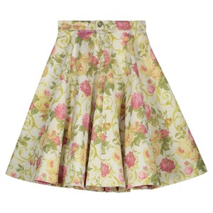 ROMANTIC INDO WESTERN FLOWERBED JACQUARD MIDI SKIRT from MONIQUE SINGH