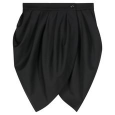 BLACK GABARDINE DRAPED SKIRT via MONIQUE SINGH