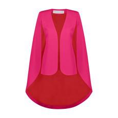 HOT PINK CAPE JACKET via MONIQUE SINGH