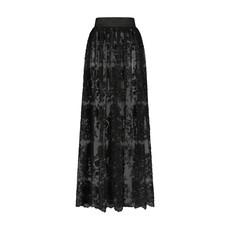 BLACK EMBROIDERED LACE SKIRT via MONIQUE SINGH