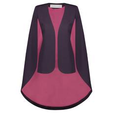 PURPLE GABARDINE CAPE JACKET via MONIQUE SINGH