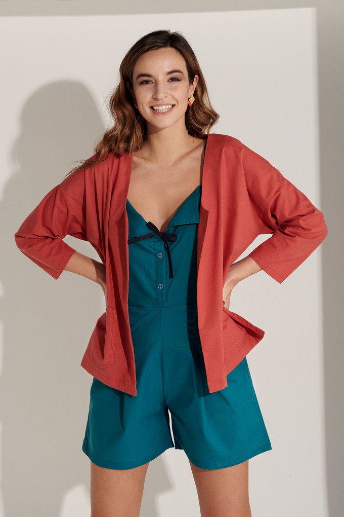 Delphine Jacket Rayon - Red from M.R BRAVO