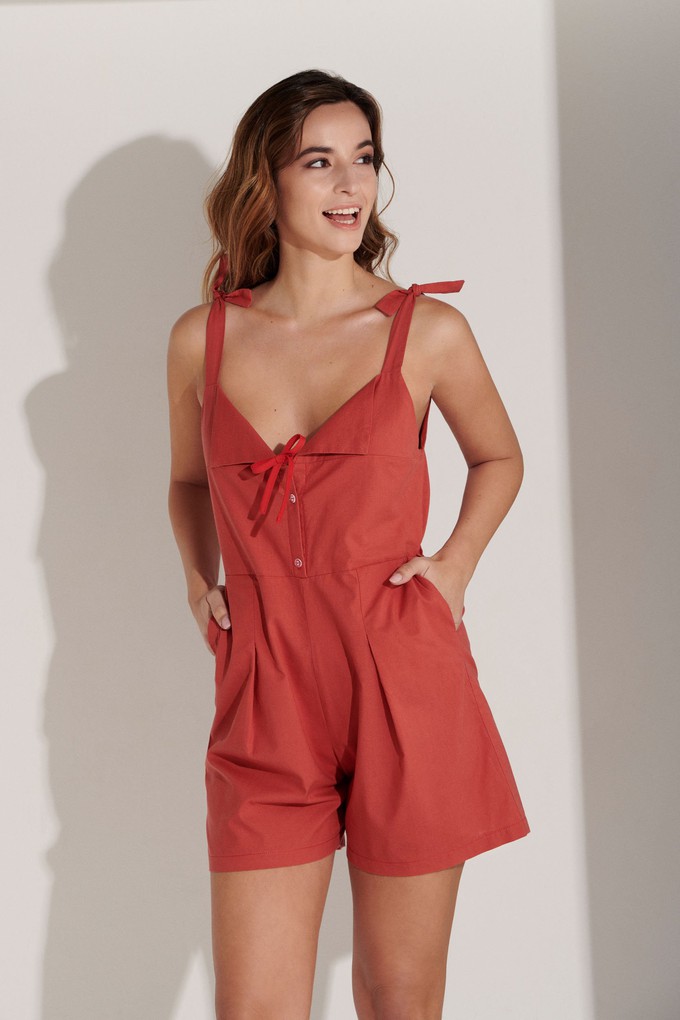 Delphine Jumpsuit Rayon - Red from M.R BRAVO