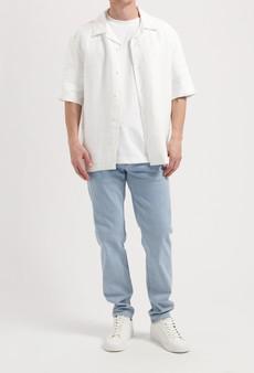 Dunn Low Tapered - Light Stone via Mud Jeans
