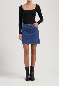 Audry Mini Skirt - Medium Stone via Mud Jeans