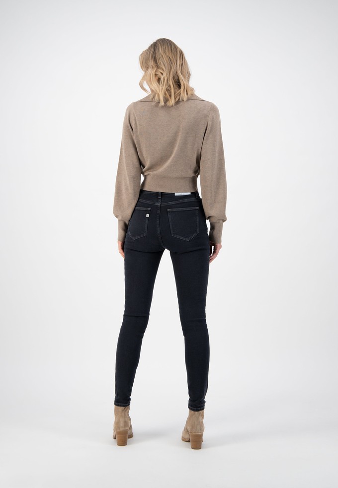 Sky Rise Skinny - Stone Black from Mud Jeans