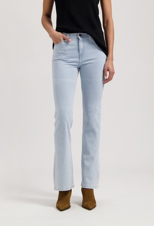Isy High Flared - Light Stone from Mud Jeans