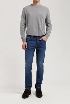 Hank Mid Tapered - Rustic Blue via Mud Jeans