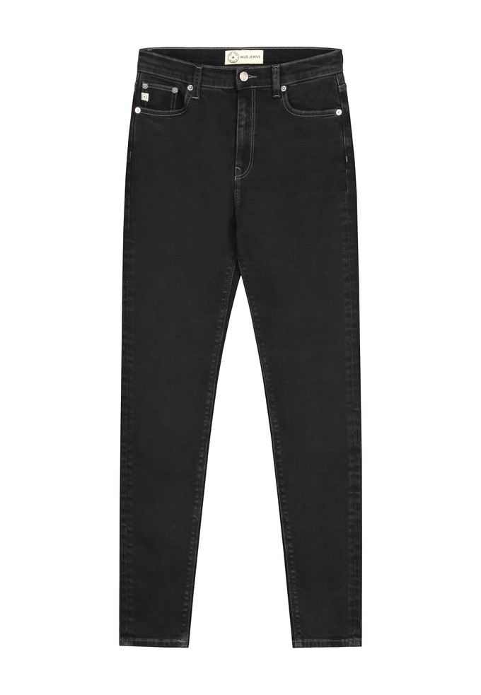 Sky Rise Skinny - Stone Black from Mud Jeans