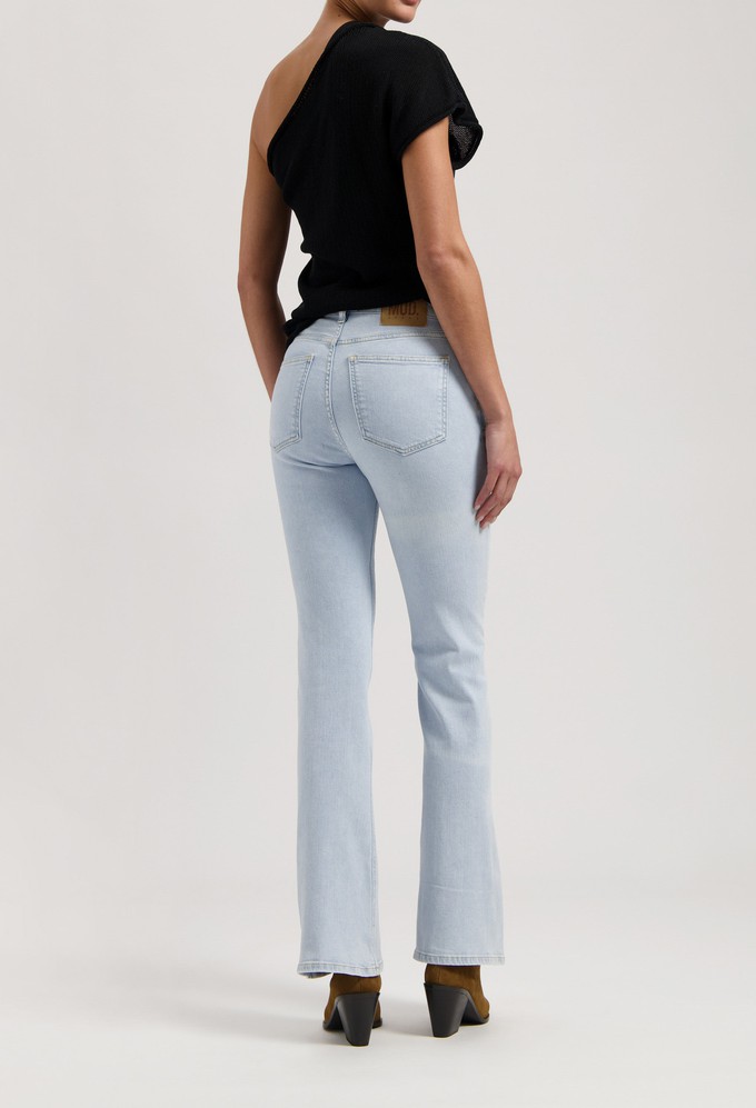 Isy High Flared - Light Stone from Mud Jeans