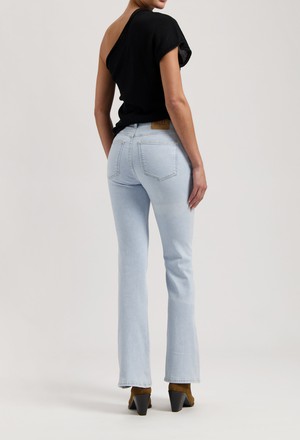 Isy High Flared - Light Stone from Mud Jeans