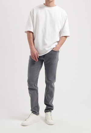 Dunn Low Tapered - Light Grey from Mud Jeans