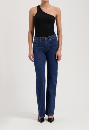 Jamie Mid Loose - Stone Indigo from Mud Jeans